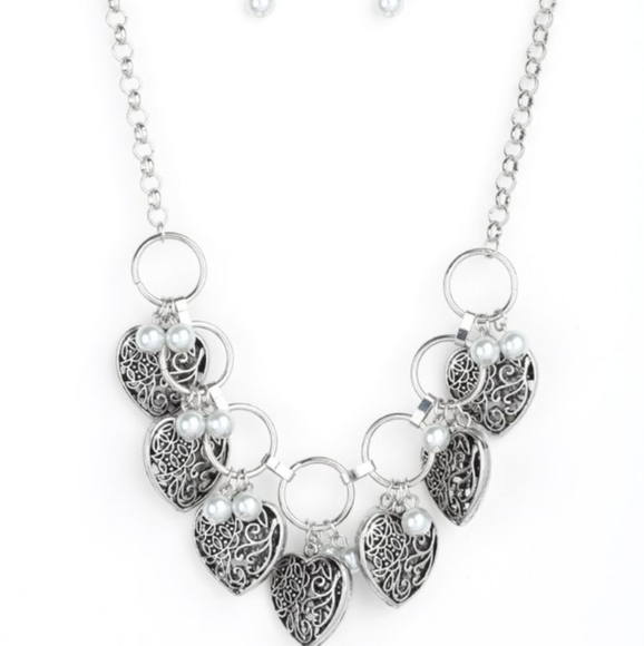 "Very Valentine" - Heart Charm Necklace Set - Picture 3 of 3